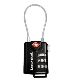 Travel Lock TSA Approved 3 Digit Combination with Steel Cable