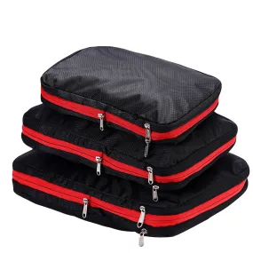 3pc Compression Packing Cubes Set With Clothing Separator