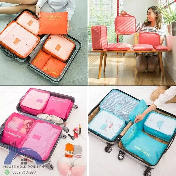 6pcs Travel Pouch Set