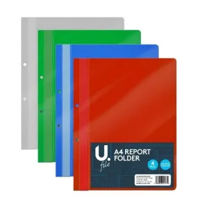 A4 Report Folders - 4 Pack Organising Presenting Reports Durable Construction Long-Lasting Multiple Reports