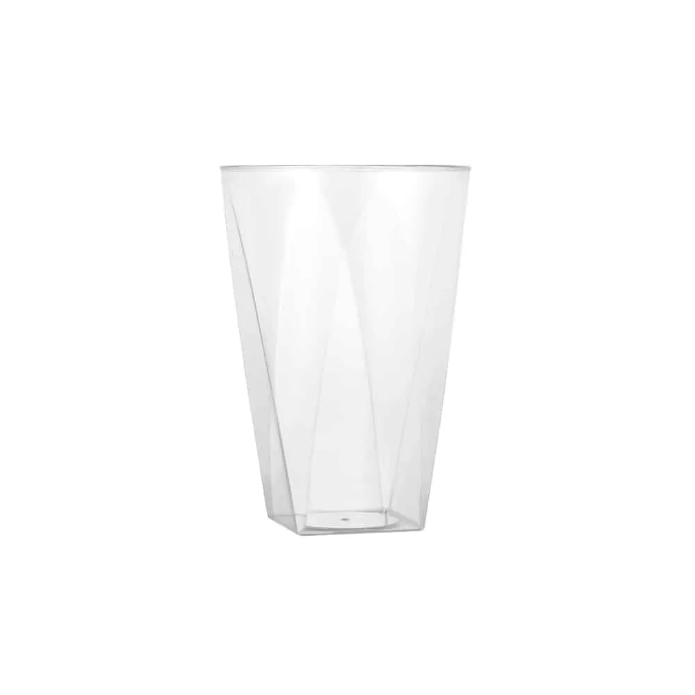 Clear Deluxe Plastic 10oz Square Bottom Tumbler