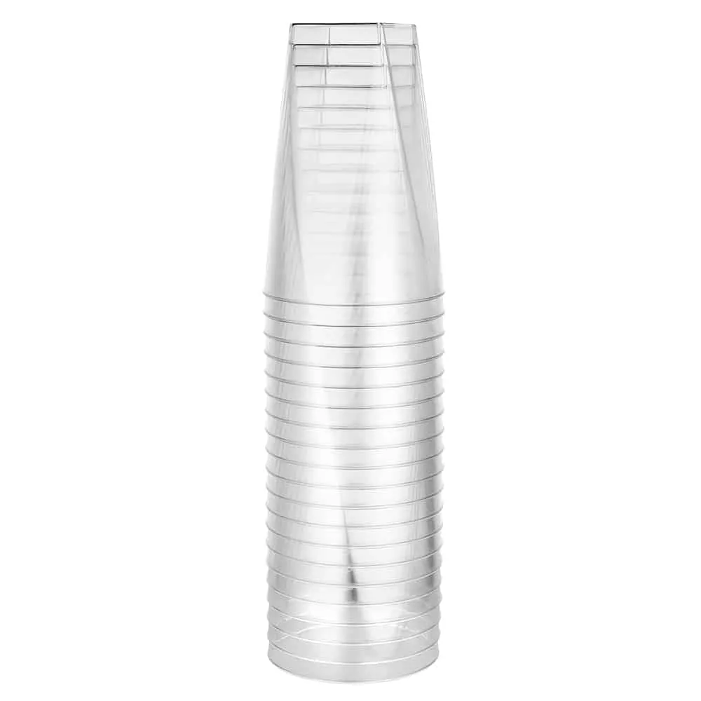 Clear Deluxe Plastic 10oz Square Bottom Tumbler