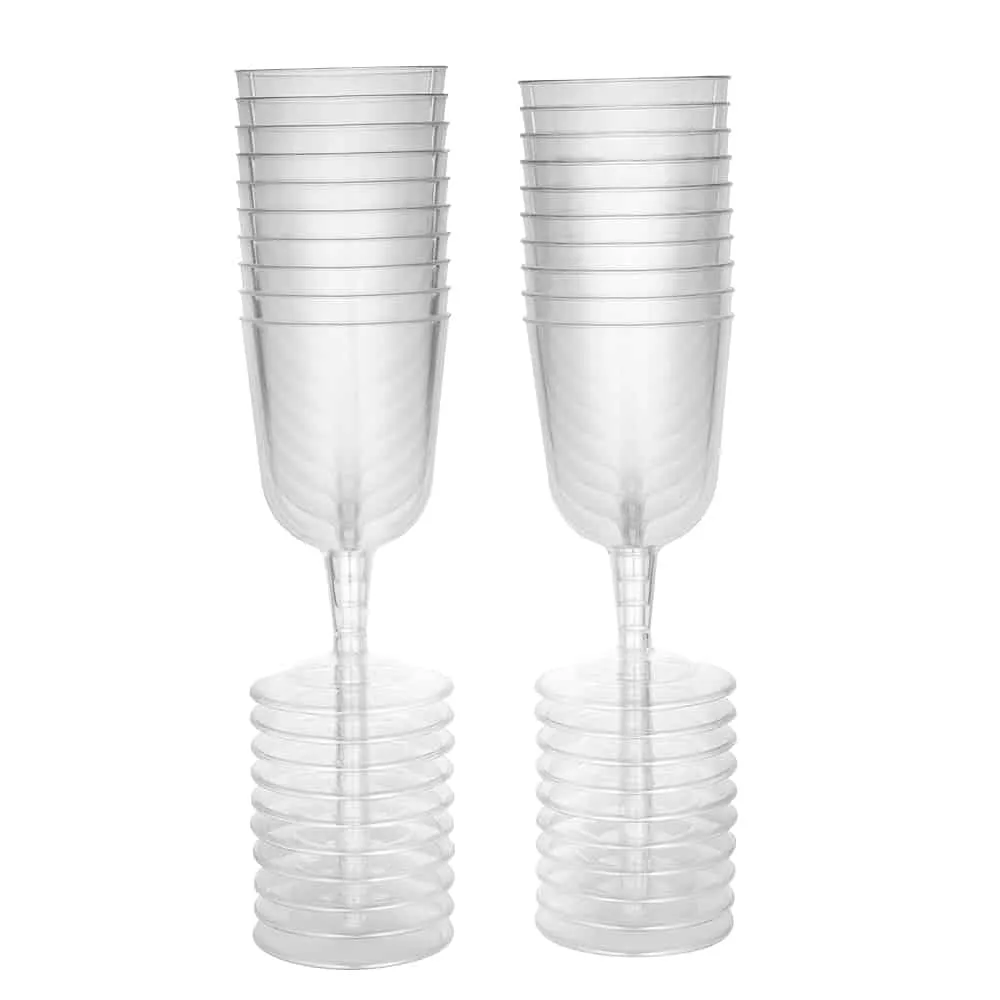 Clear Deluxe Plastic 5oz Tulip Wine Goblet