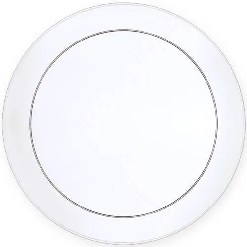 Clear Deluxe Plastic Round Buffet Dinnerware