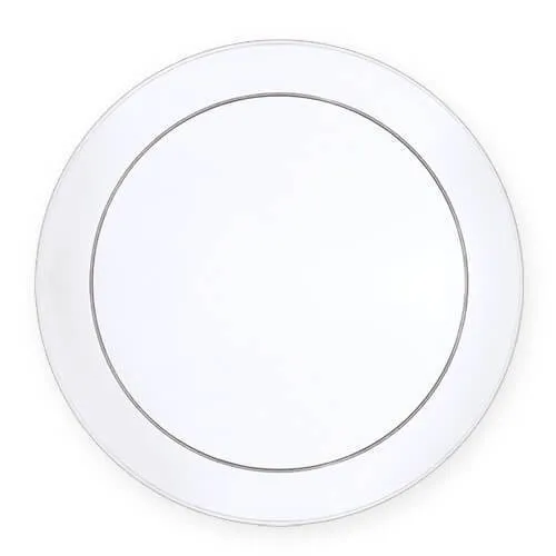 Clear Deluxe Plastic Round Buffet Dinnerware