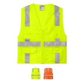 CornerStone ANSI 107 Class 2 Mesh Six-Pocket Zippered Vest CSV104