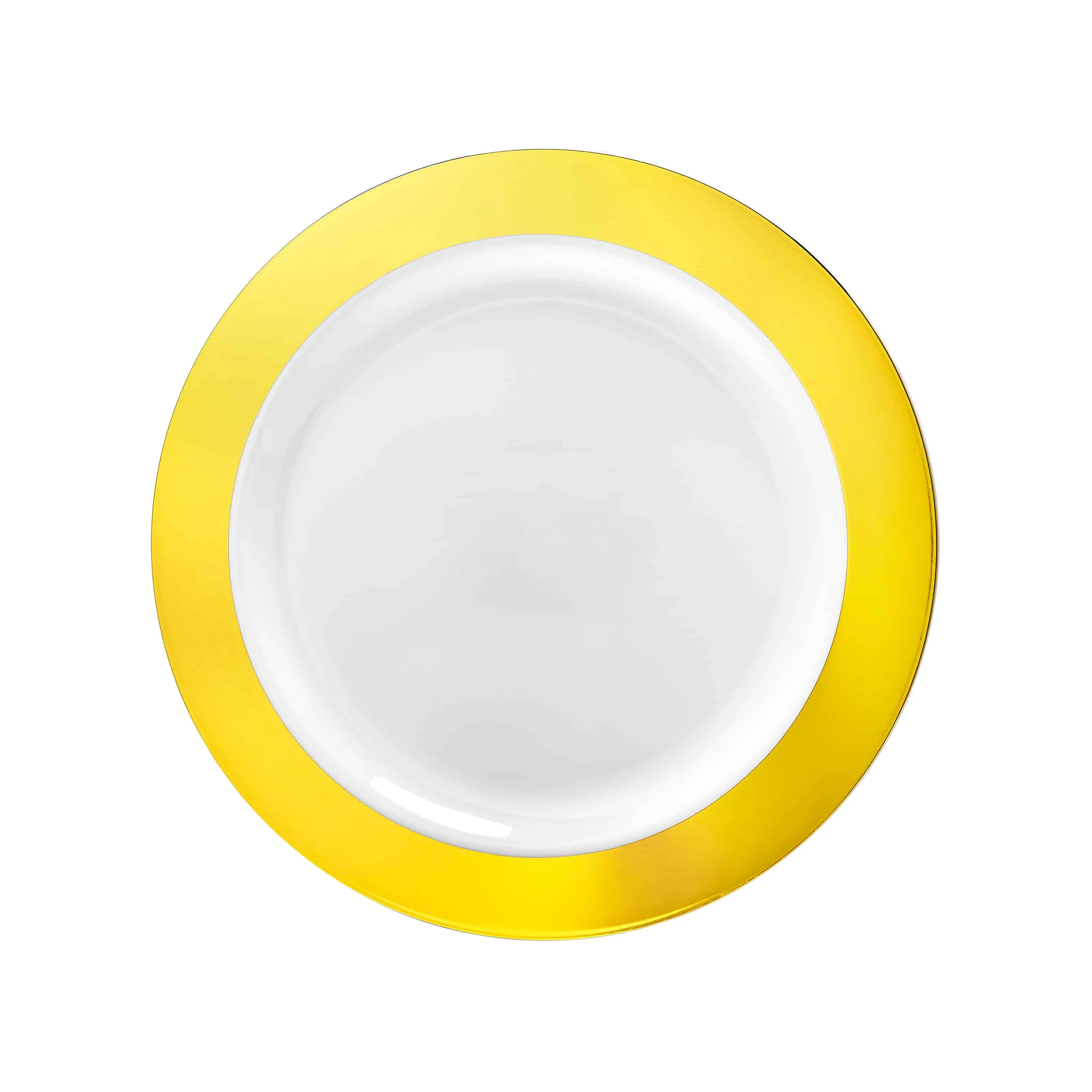 Magnificence Gold Rim Premium Plastic Round Dinnerware