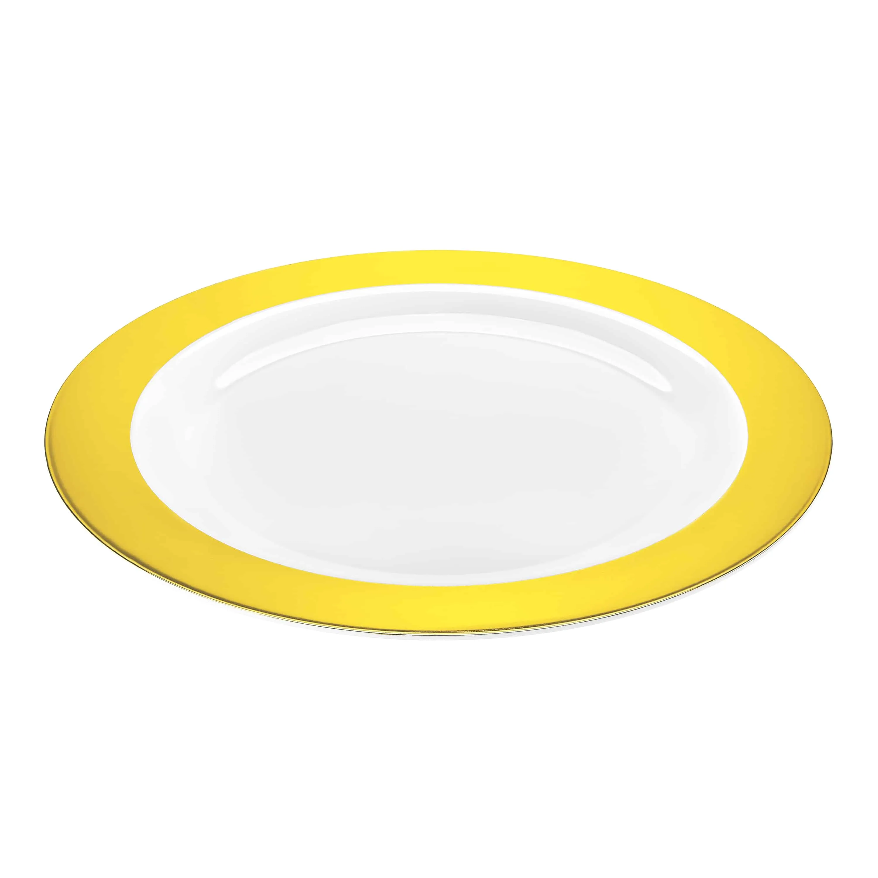 Magnificence Gold Rim Premium Plastic Round Dinnerware