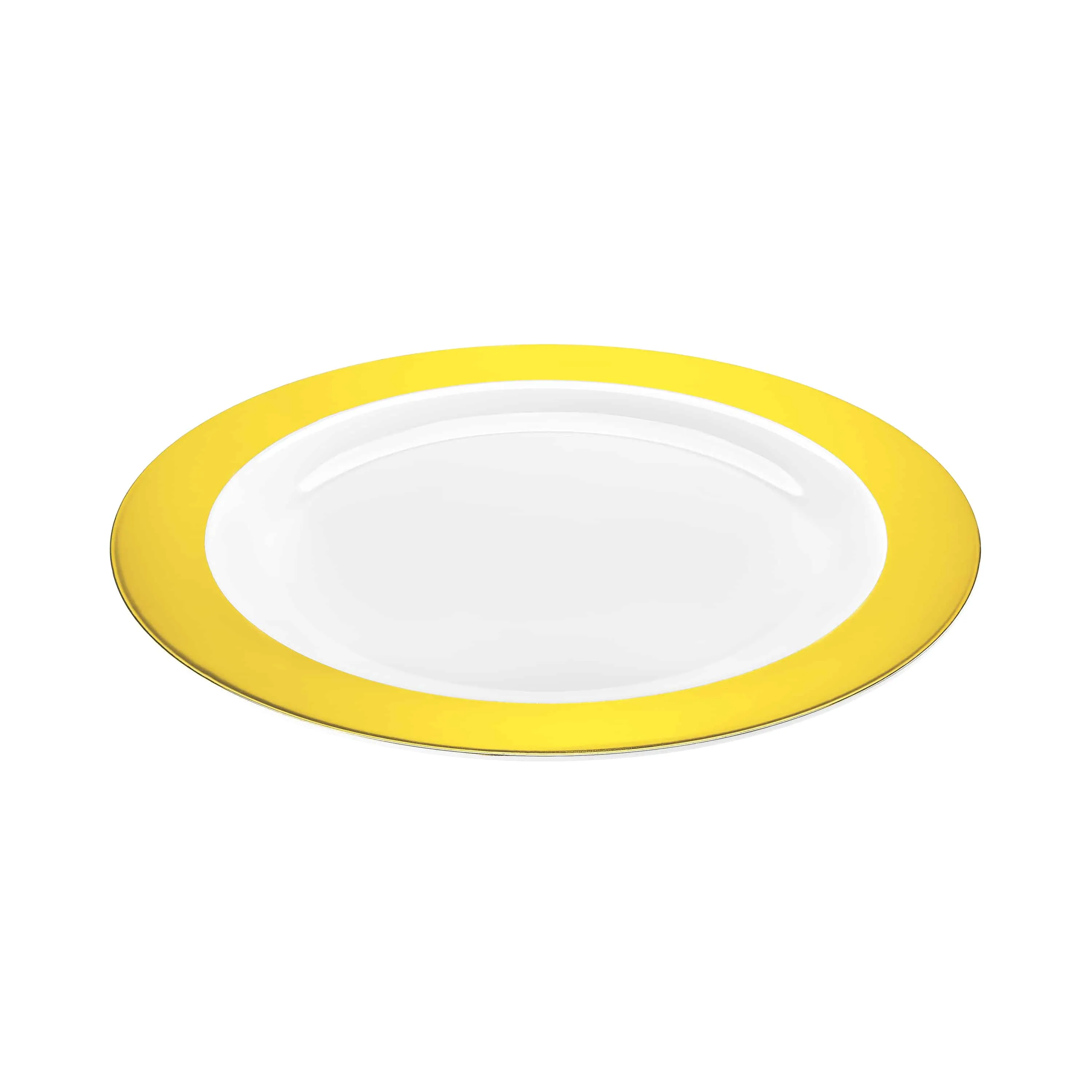 Magnificence Gold Rim Premium Plastic Round Dinnerware