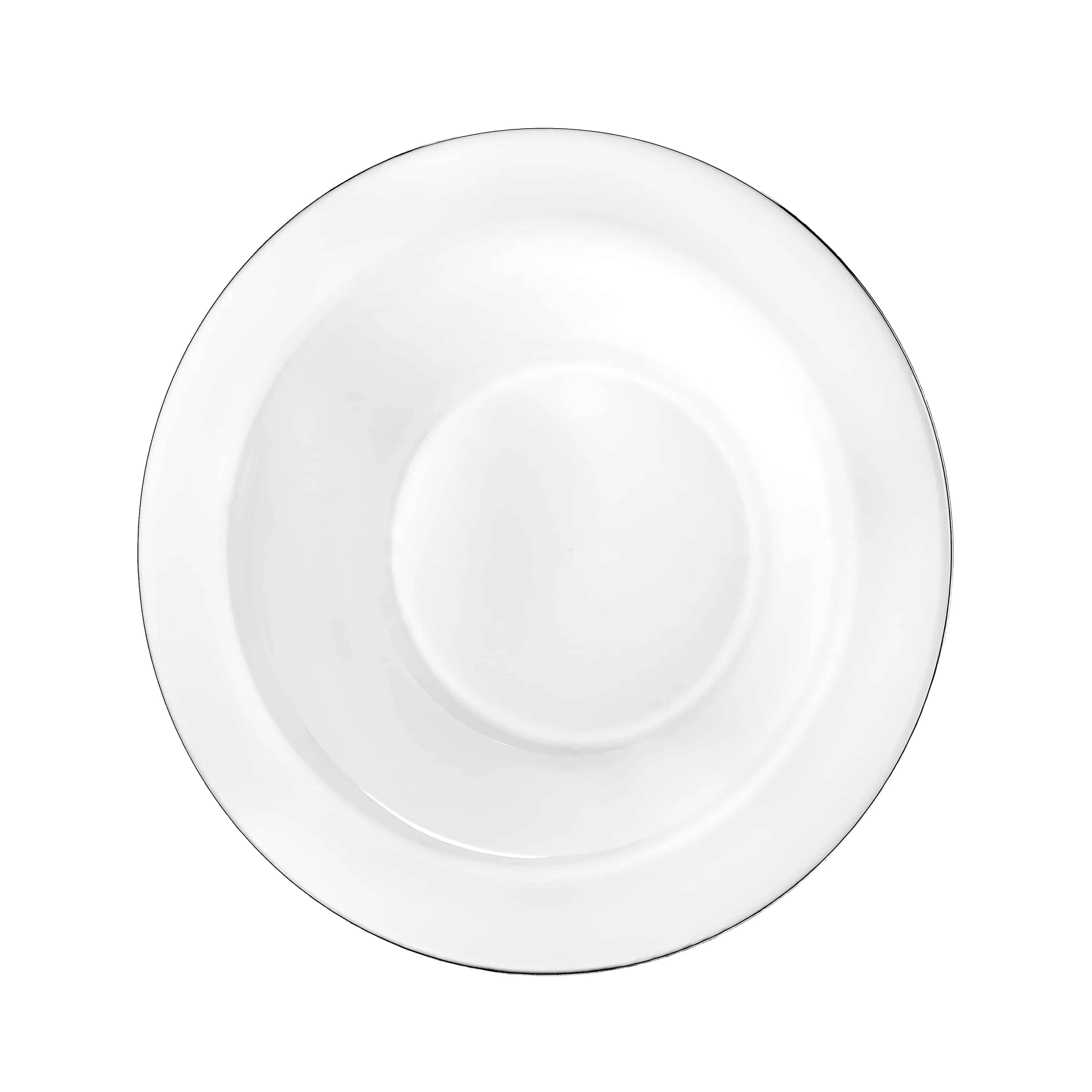 Magnificence Silver Edge Premium Plastic Round Dinnerware