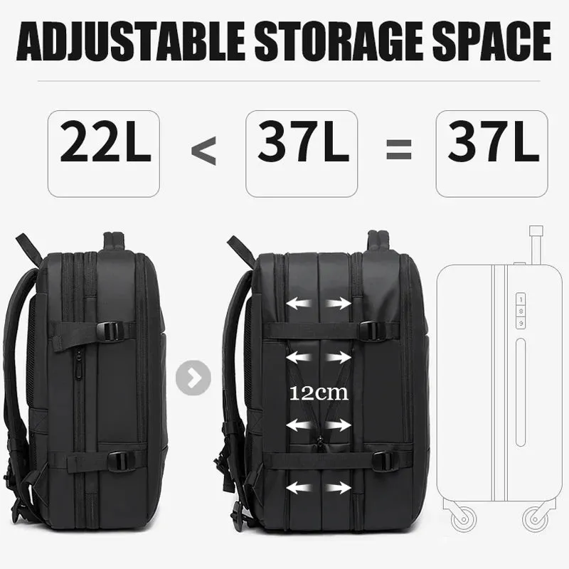 Modern Style Expandable Smart Large Waterproof Travel Backpack