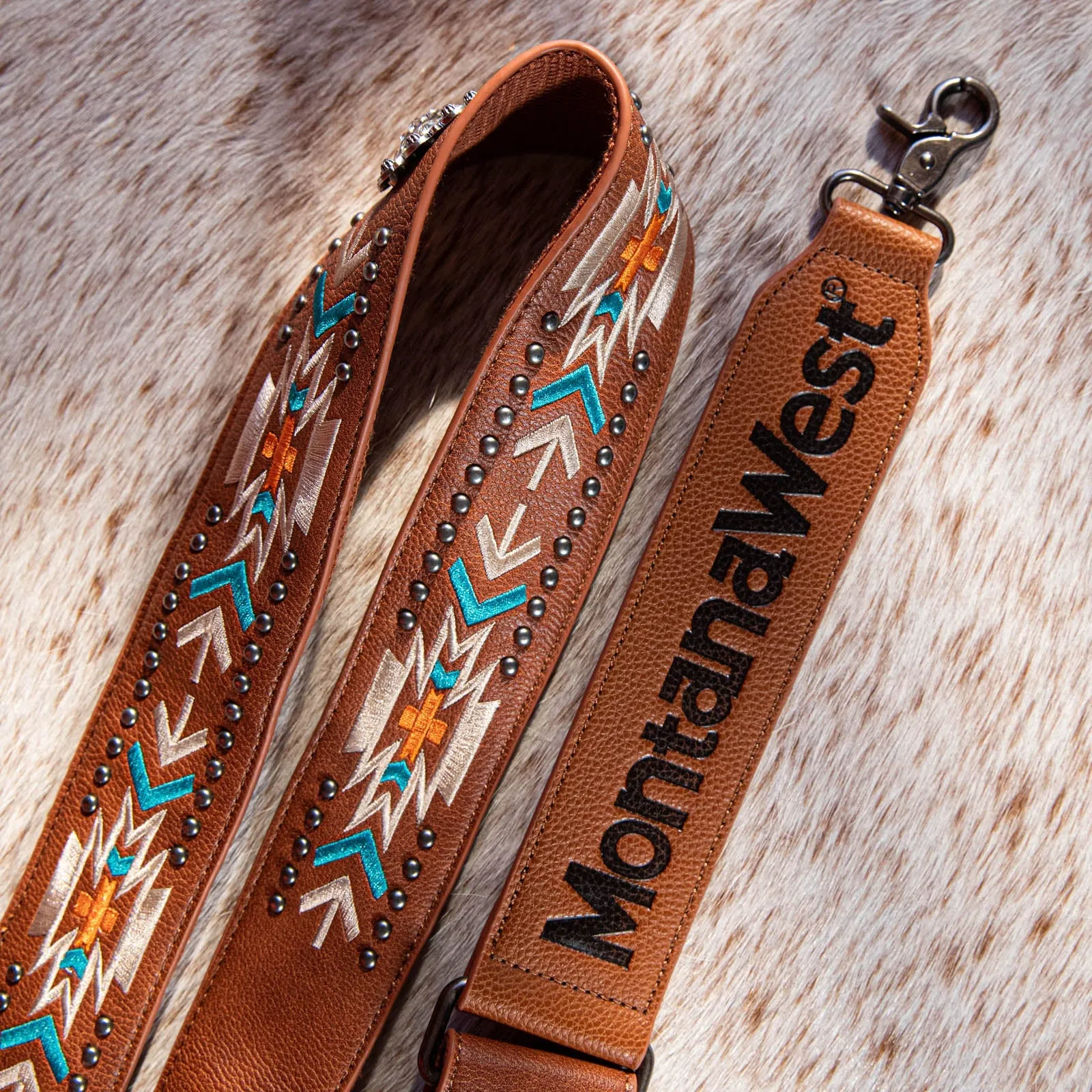 Montana West Western Brown Aztec Crossbody Strap