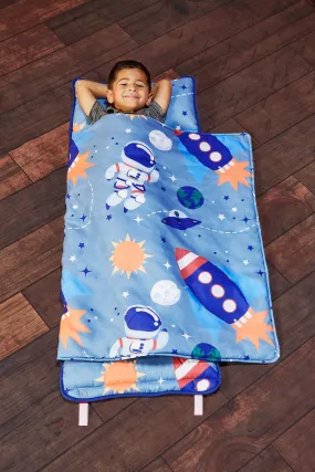 Outer Space Adventures Nap Mat with Pillow