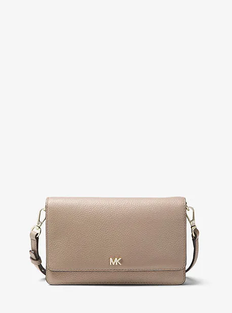 Pebbled Leather Convertible Crossbody Bag