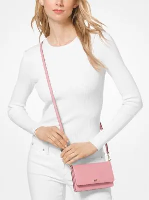 Pebbled Leather Convertible Crossbody Bag