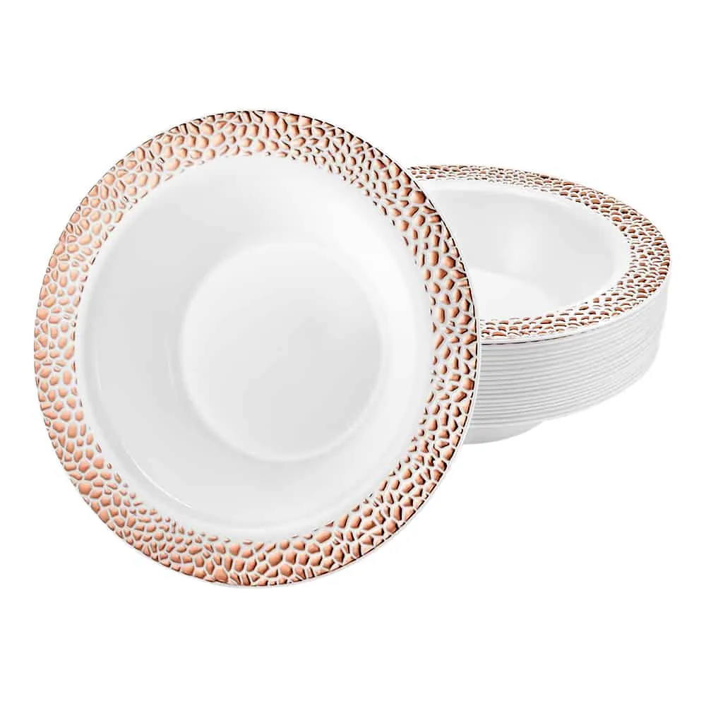 Pebbled Premium Plastic Round Dinnerware