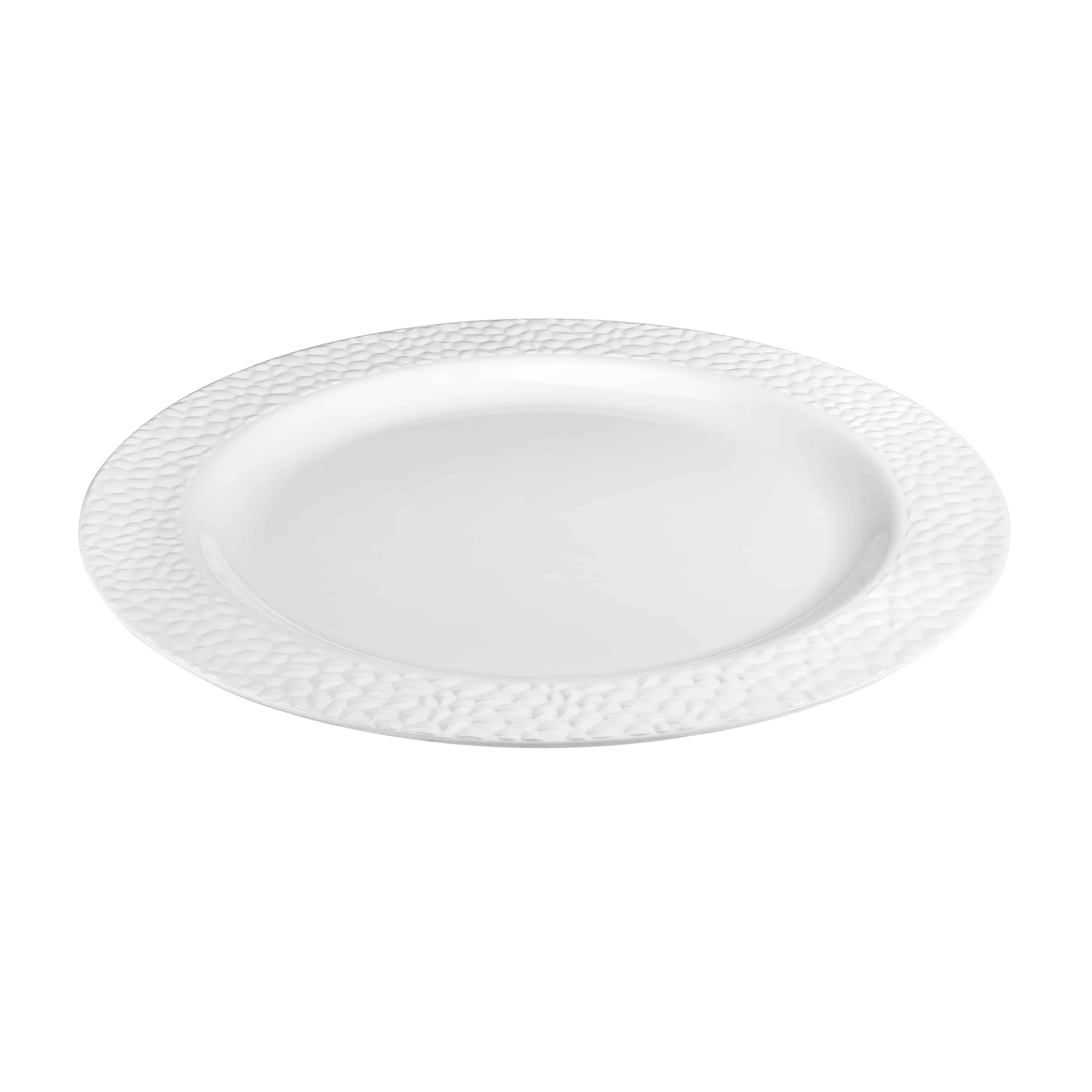 Pebbled Premium Plastic Round Dinnerware