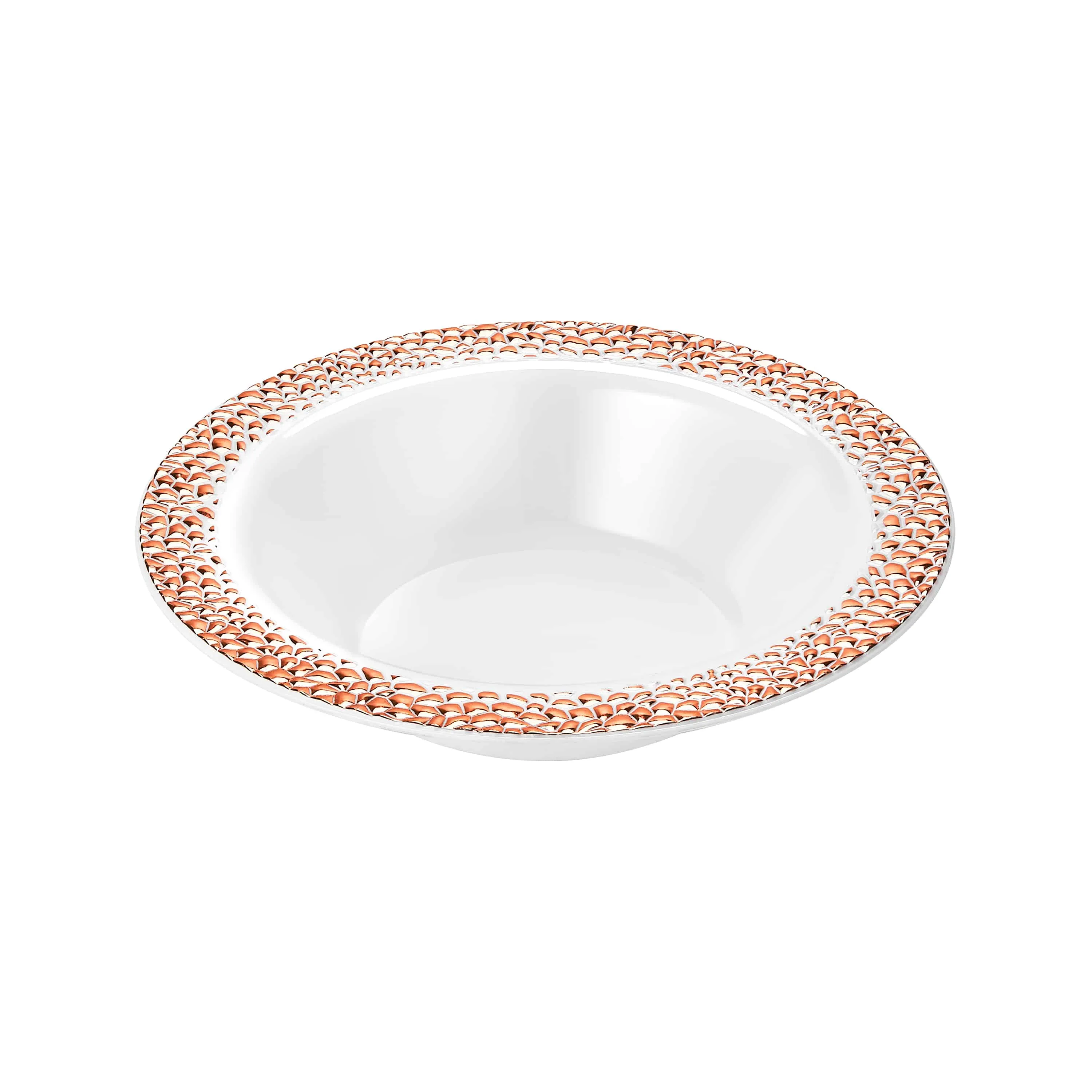 Pebbled Premium Plastic Round Dinnerware