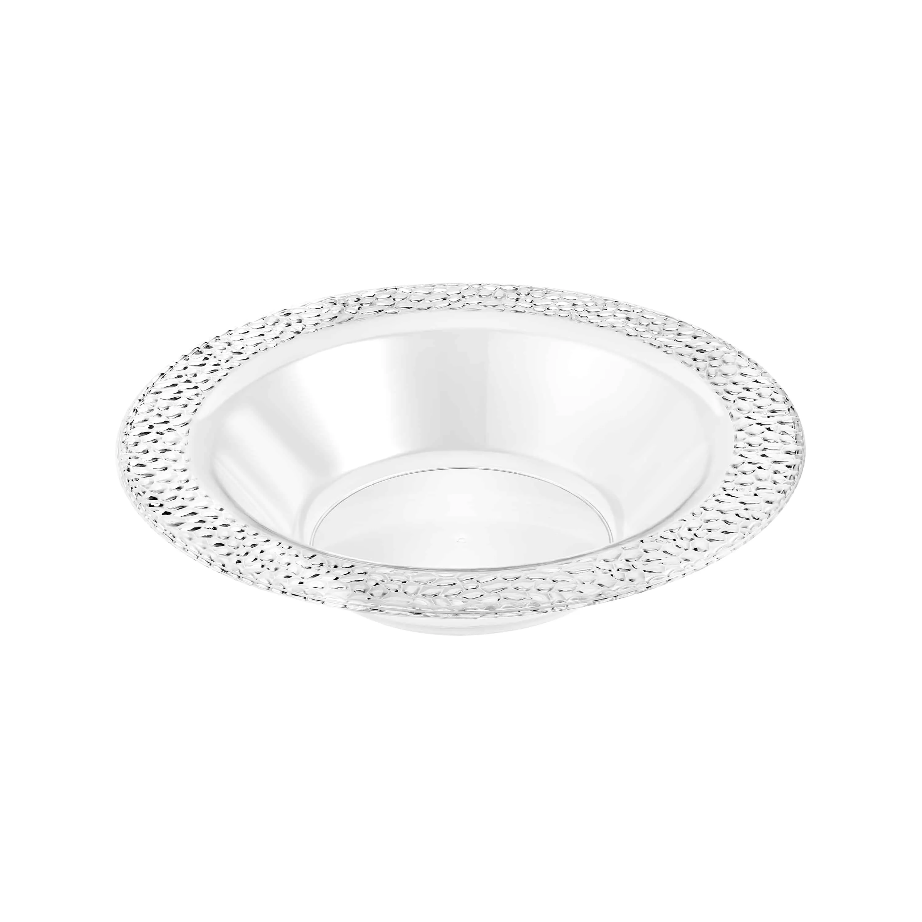 Pebbled Premium Plastic Round Dinnerware