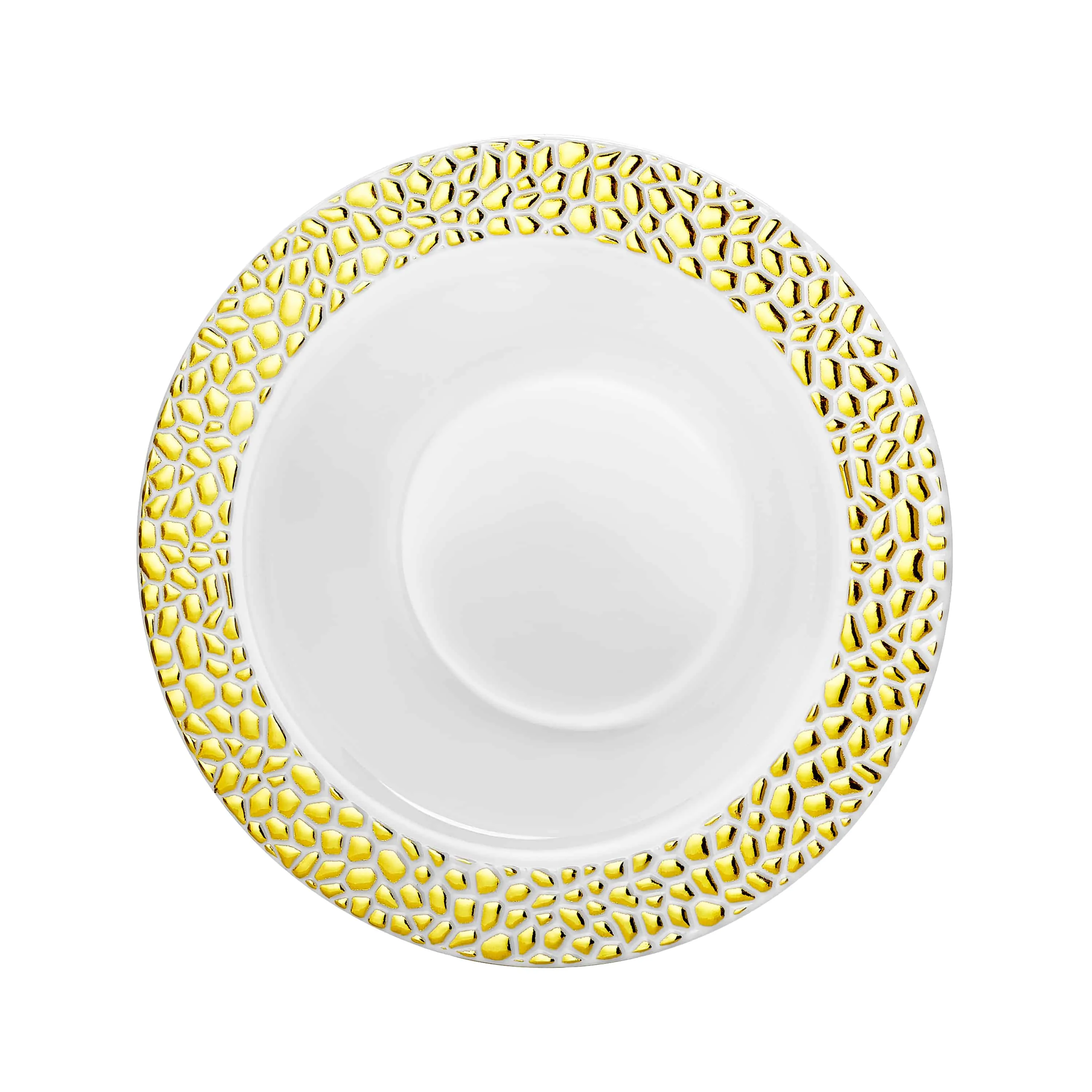 Pebbled Premium Plastic Round Dinnerware