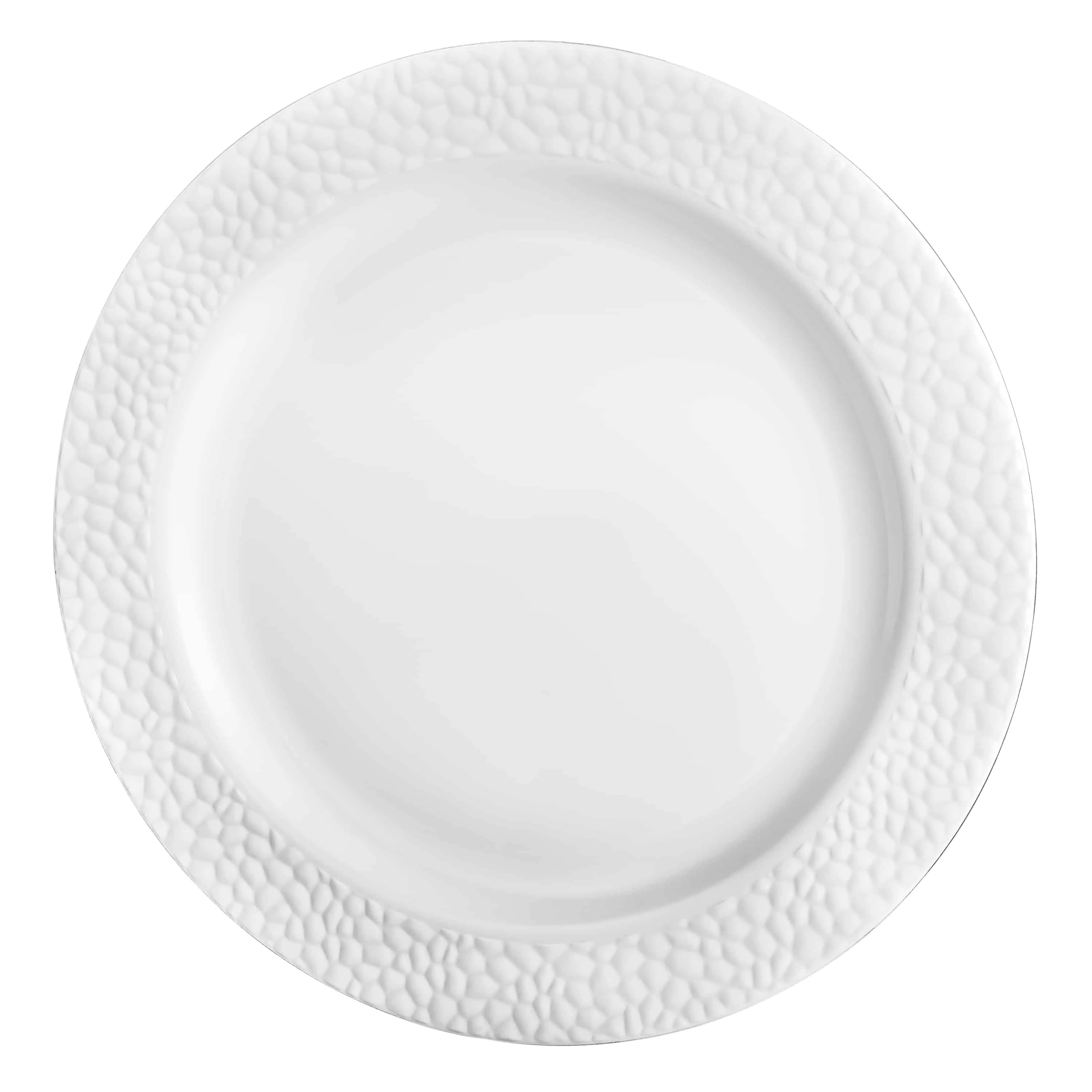 Pebbled Premium Plastic Round Dinnerware