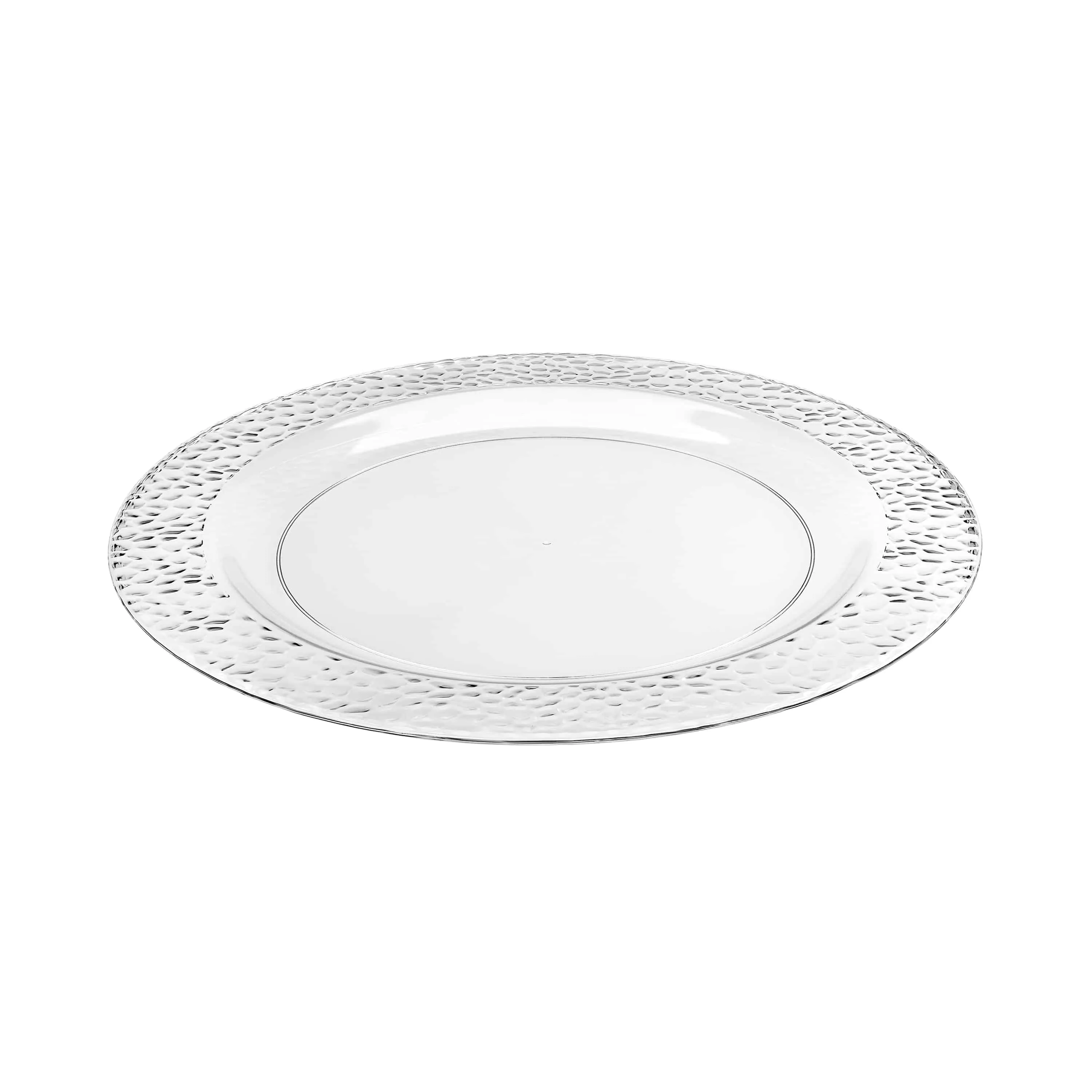 Pebbled Premium Plastic Round Dinnerware