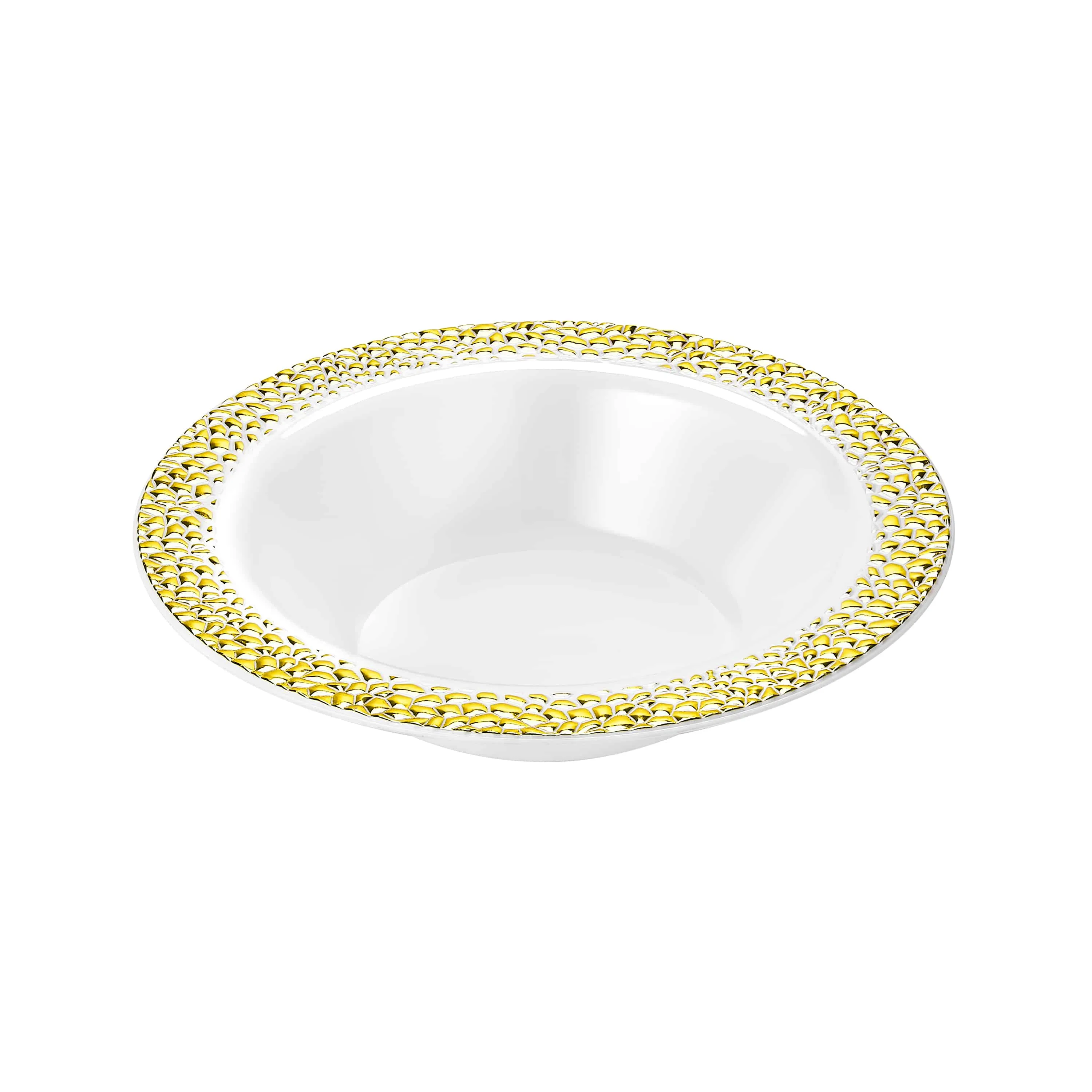 Pebbled Premium Plastic Round Dinnerware