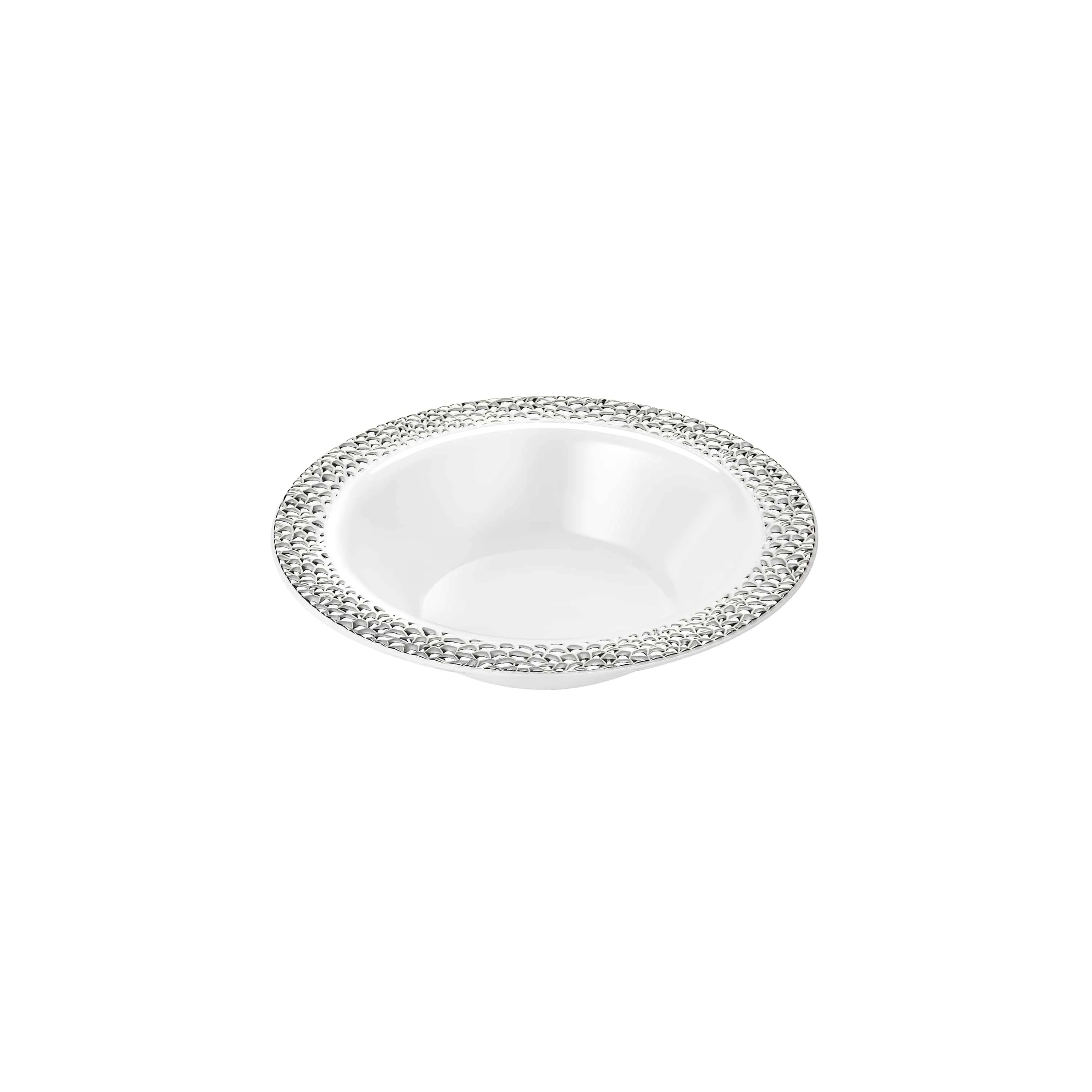 Pebbled Premium Plastic Round Dinnerware