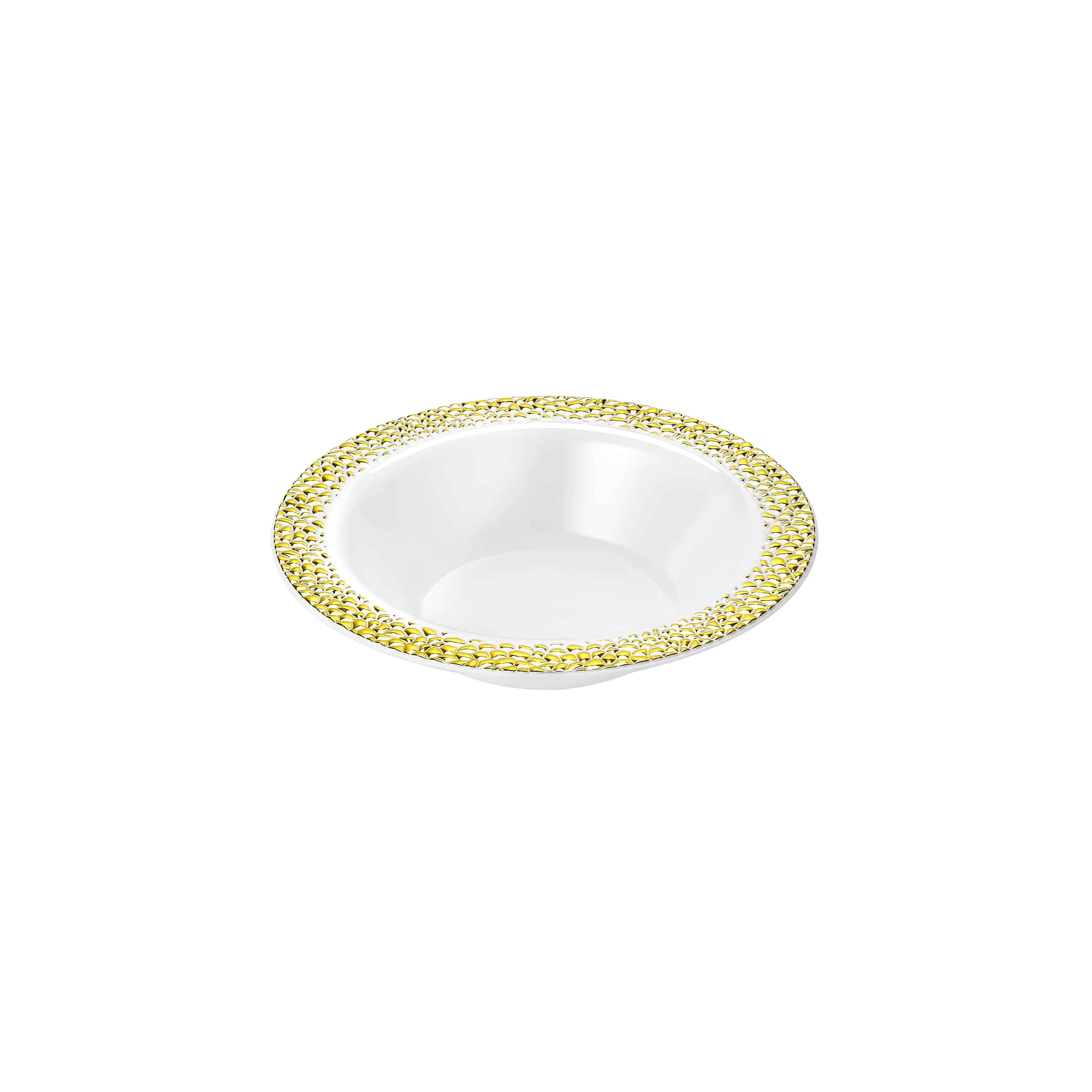 Pebbled Premium Plastic Round Dinnerware