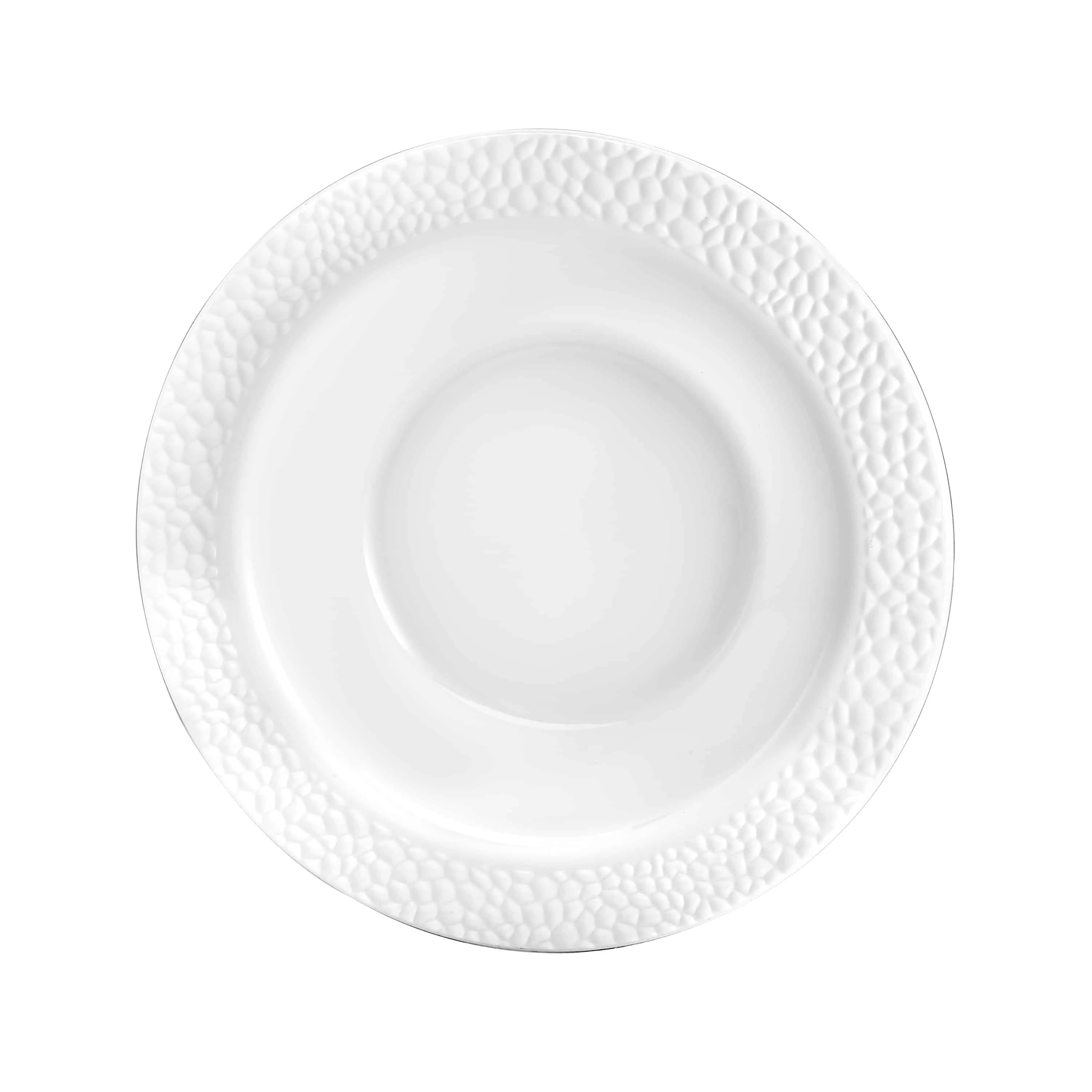 Pebbled Premium Plastic Round Dinnerware