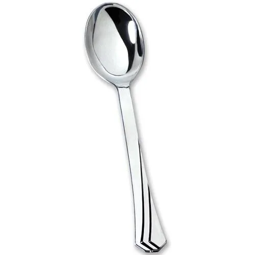 Polished Metallic Deluxe Plastic Cutlery