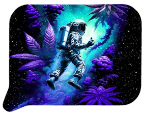 Small 3D Rolling Tray With Magnetic Lid Cover (Astronaut Flying on Weed)