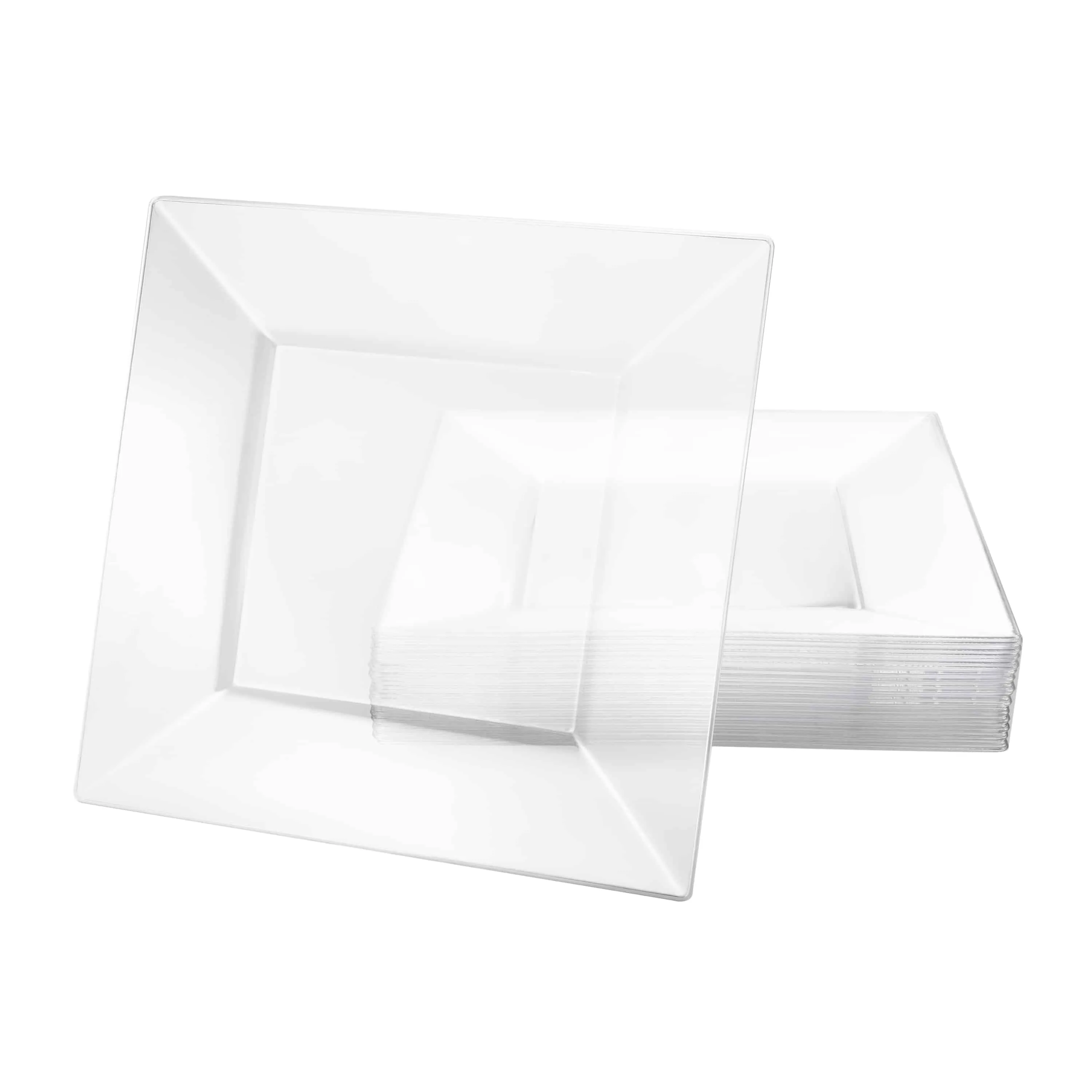 Squares Pearl Premium Plastic Square Dinnerware