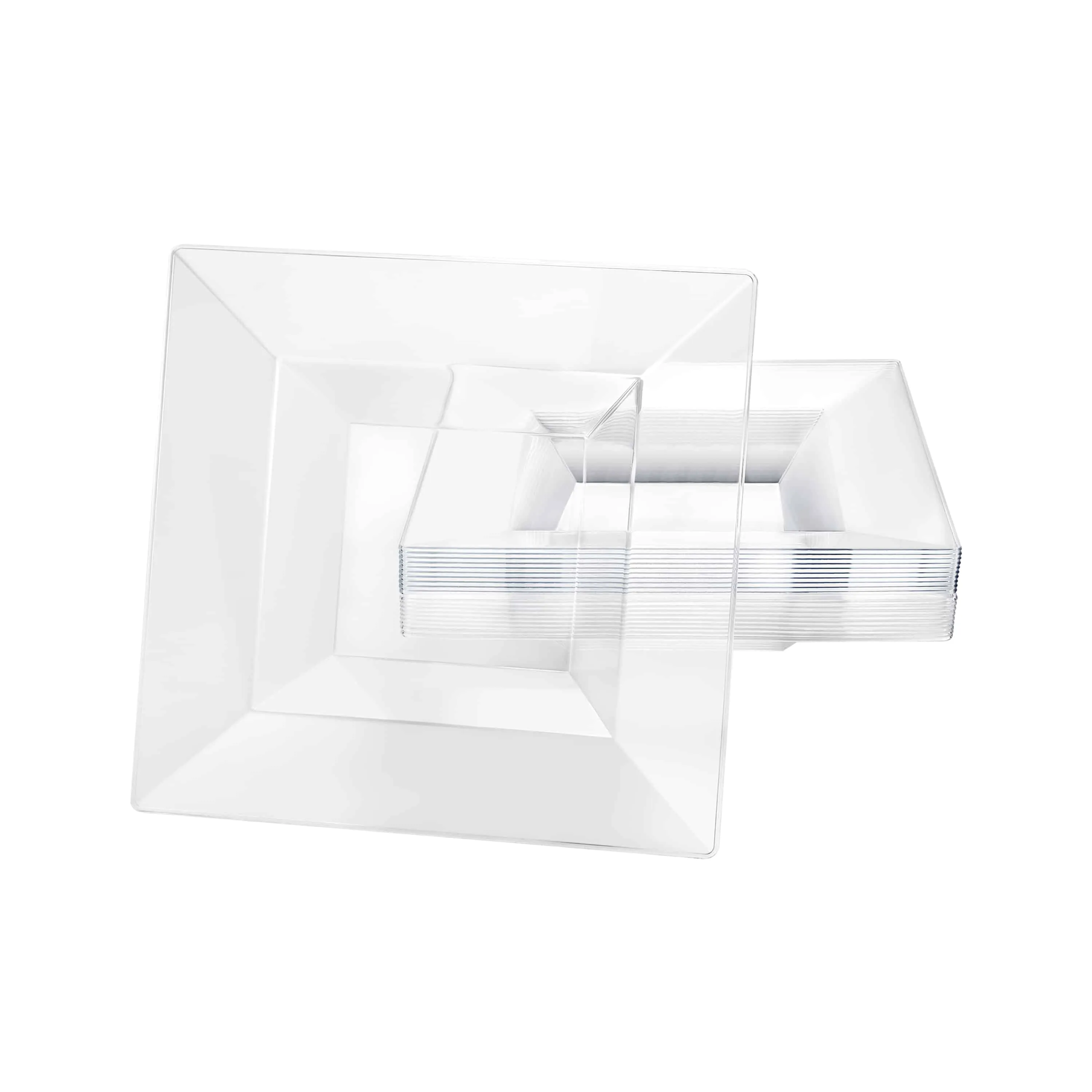 Squares Pearl Premium Plastic Square Dinnerware