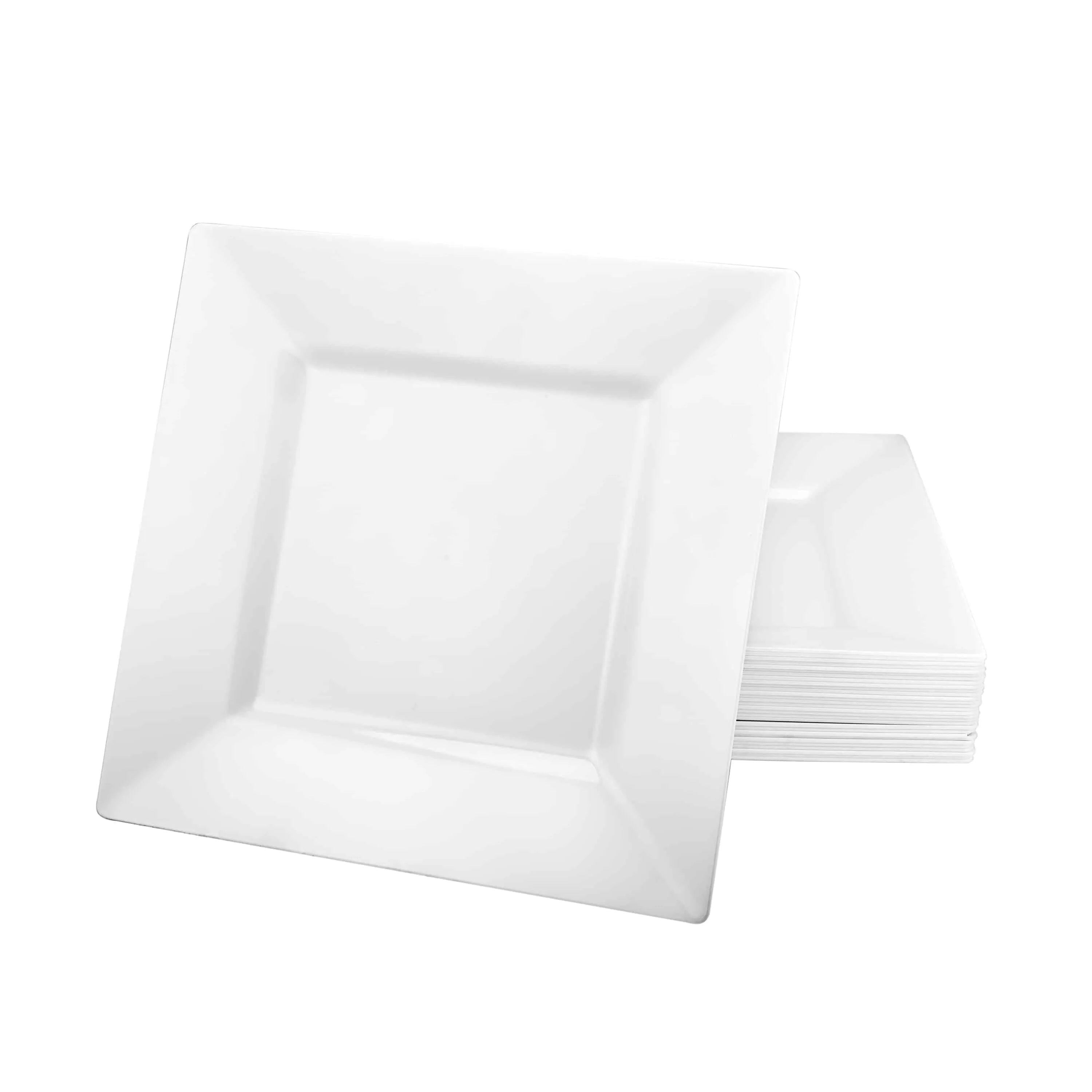 Squares Pearl Premium Plastic Square Dinnerware