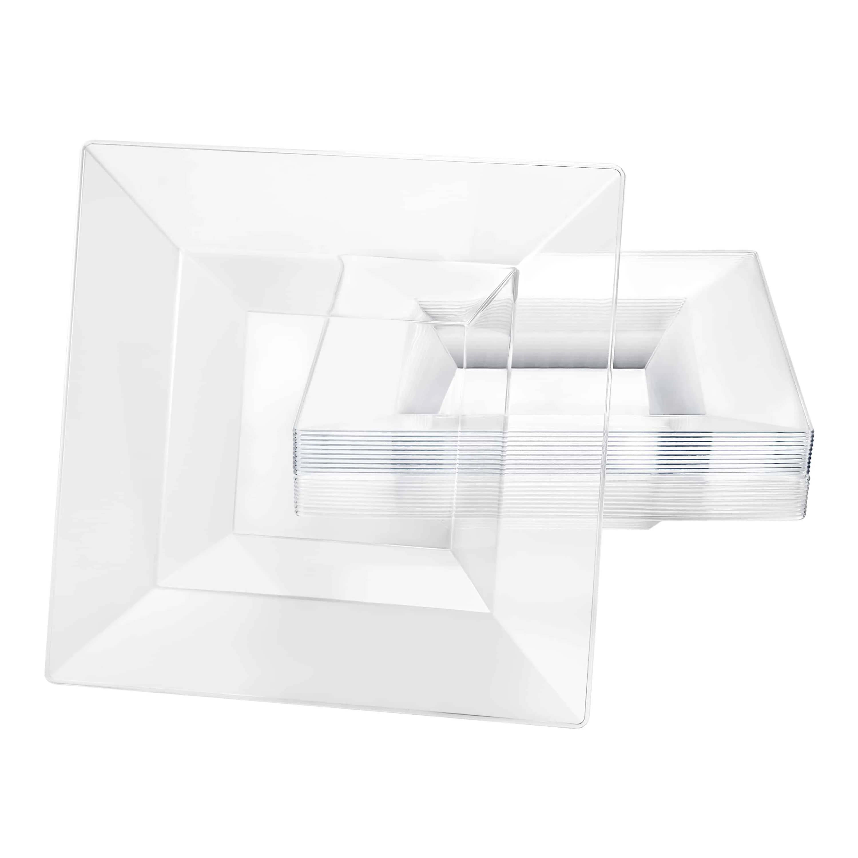 Squares Pearl Premium Plastic Square Dinnerware