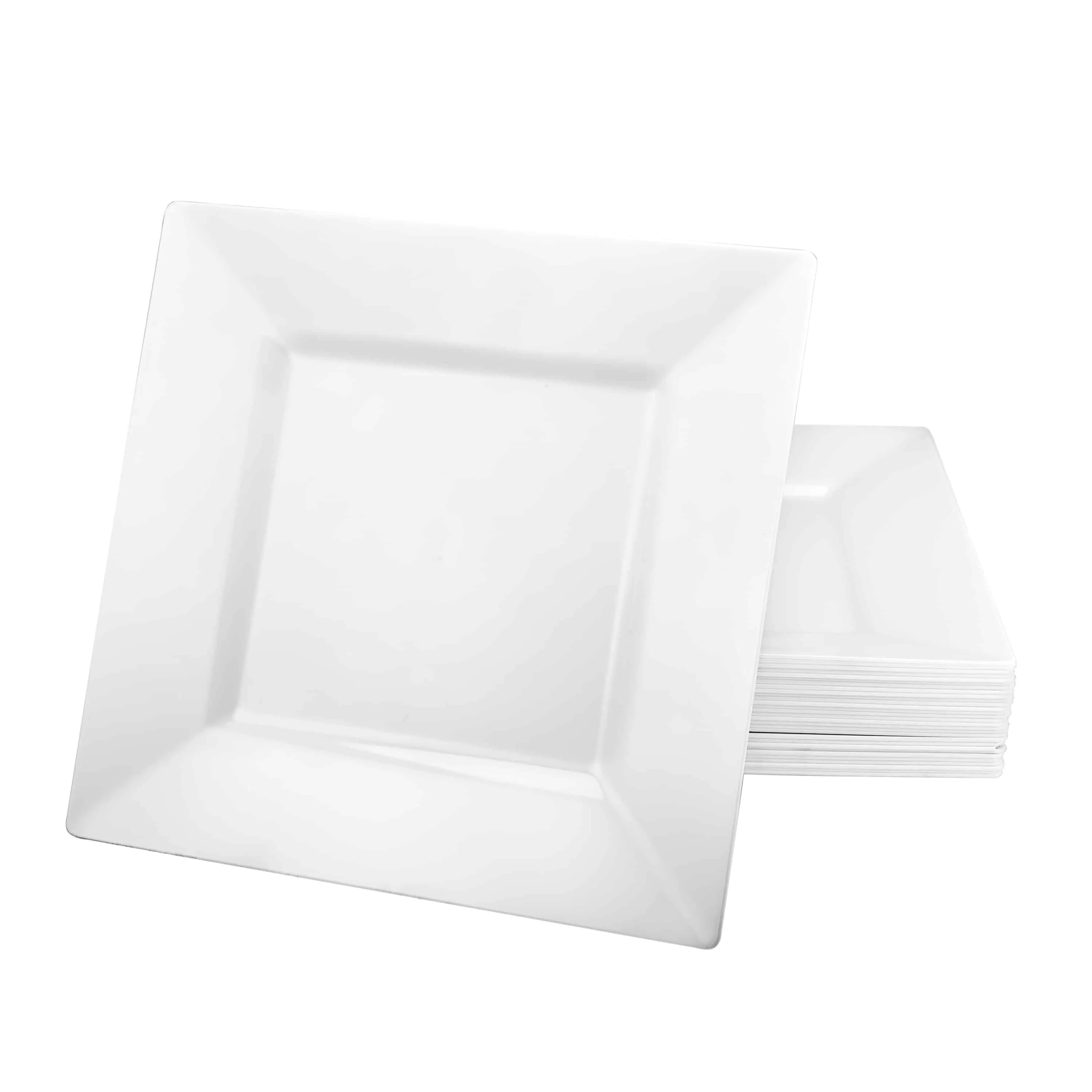 Squares Pearl Premium Plastic Square Dinnerware