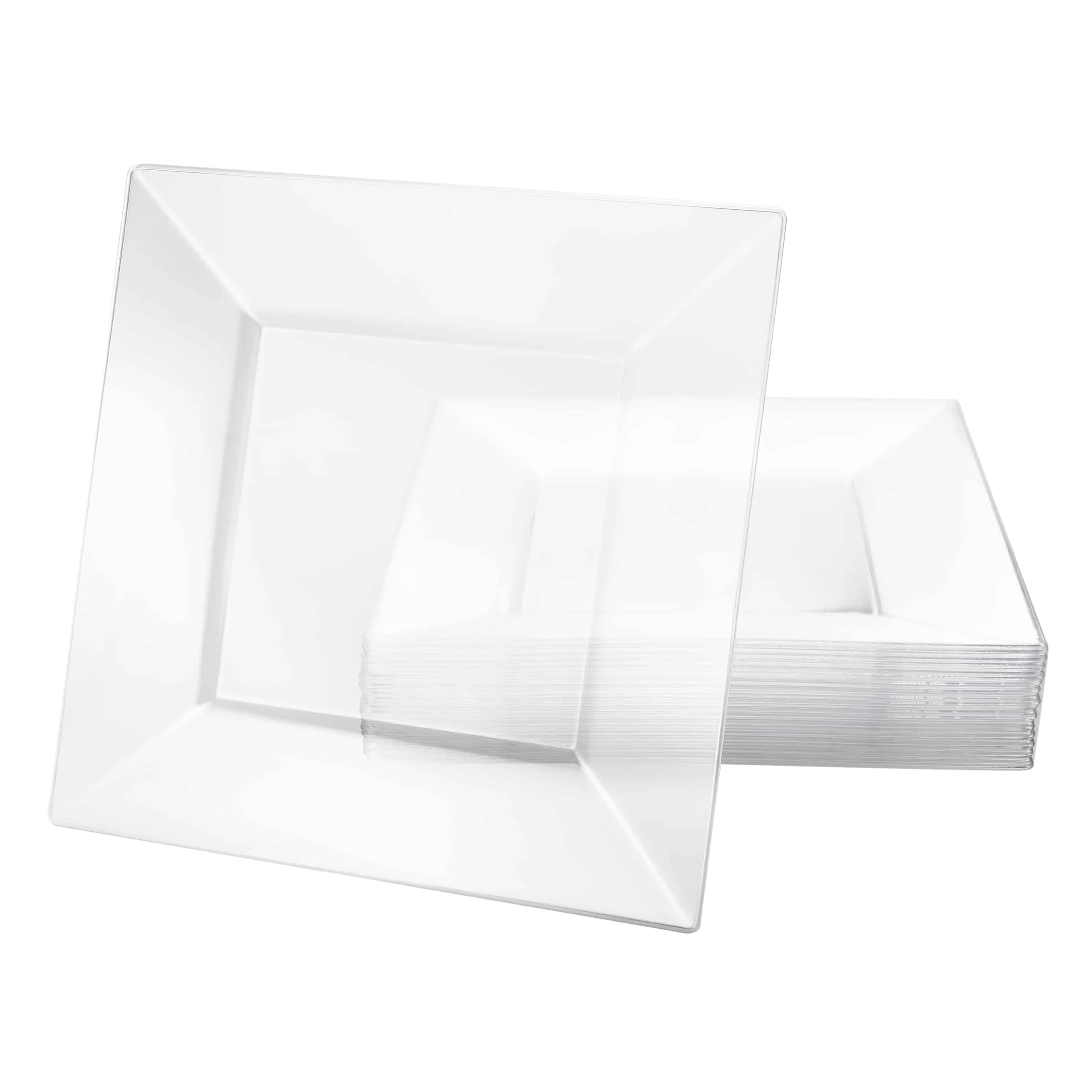 Squares Pearl Premium Plastic Square Dinnerware