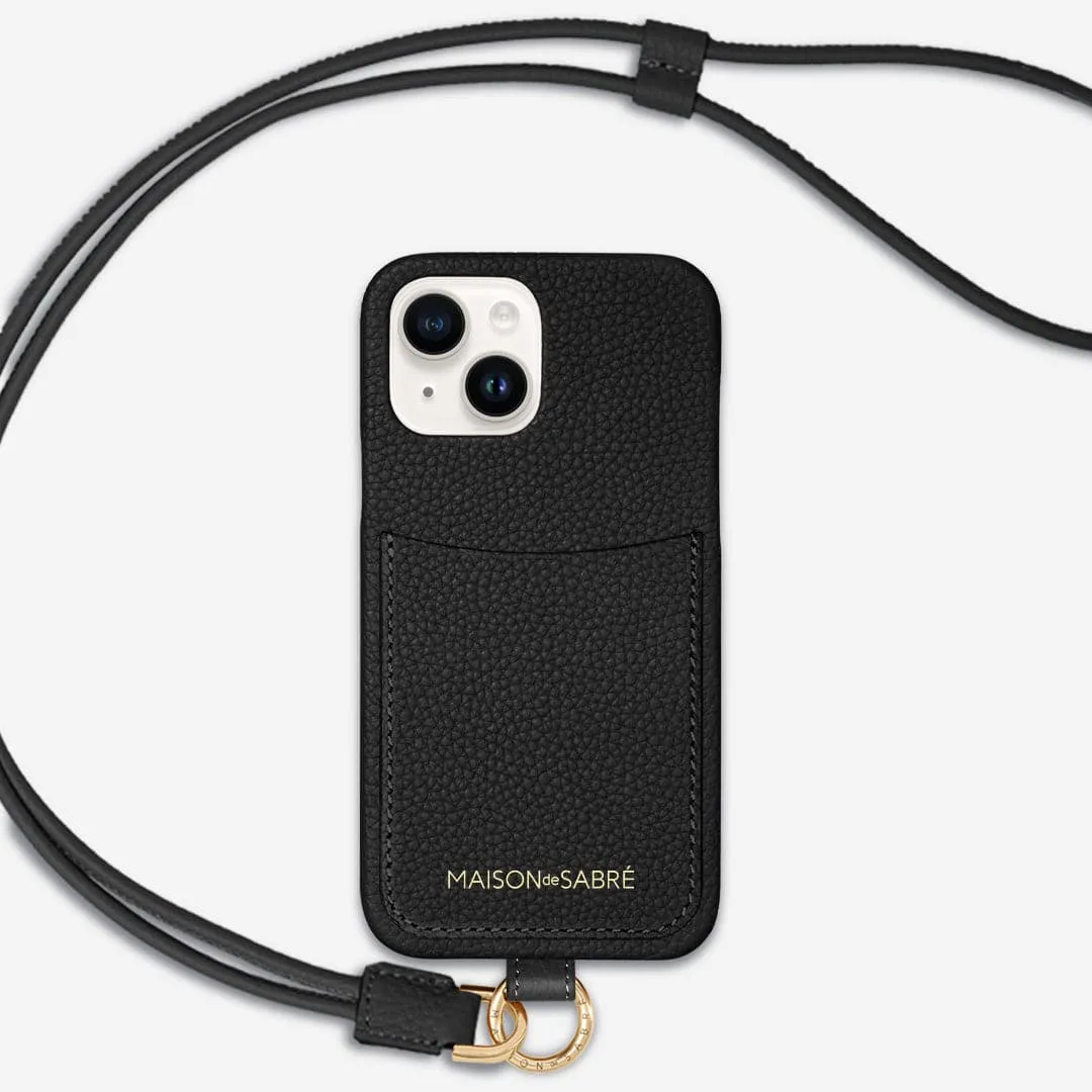 The Sling Phone Case iPhone 15 - Black Caviar