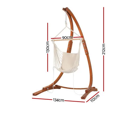 Timber Wooden Hammock Chair with Stand