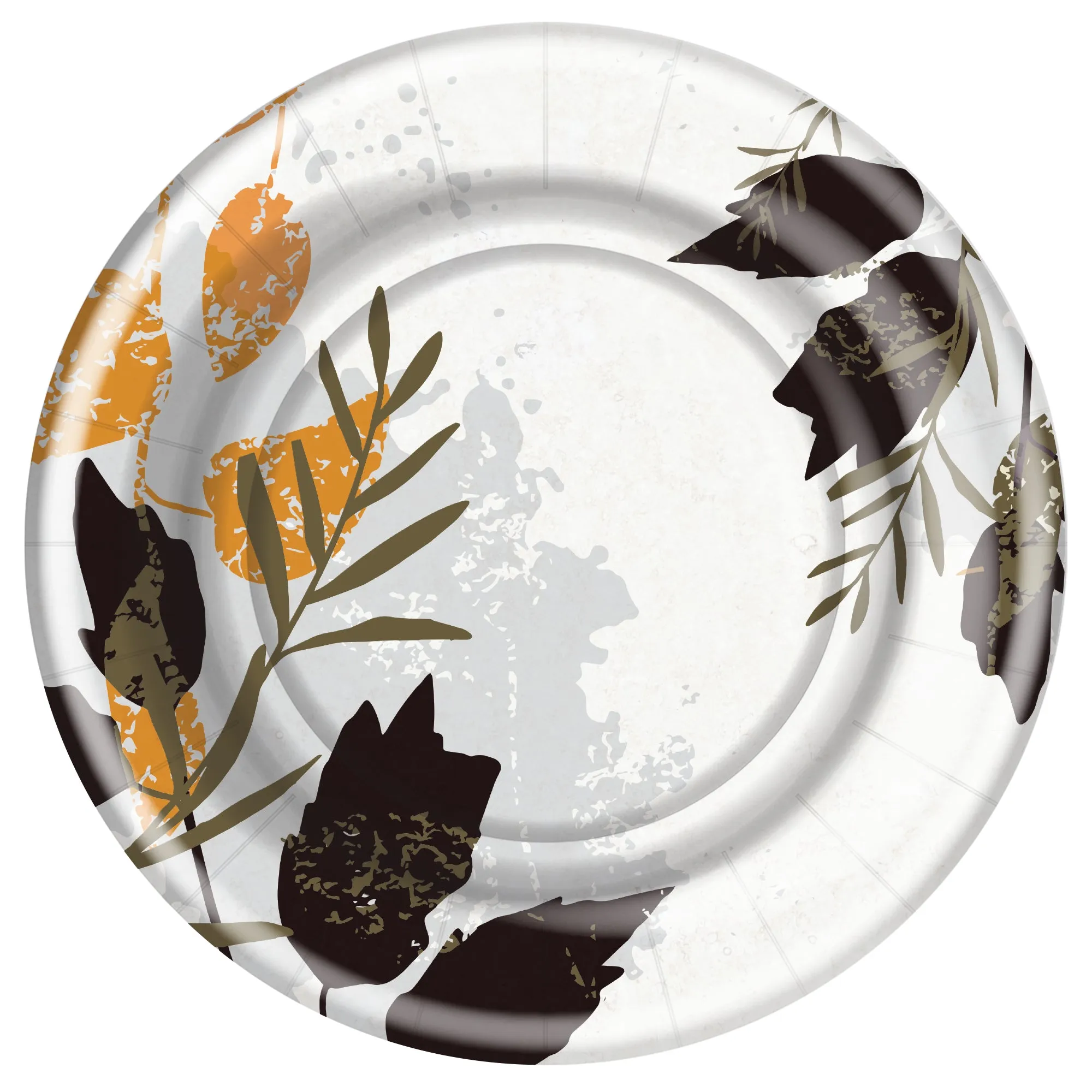 Watercolor Deluxe Paper Round Dinnerware